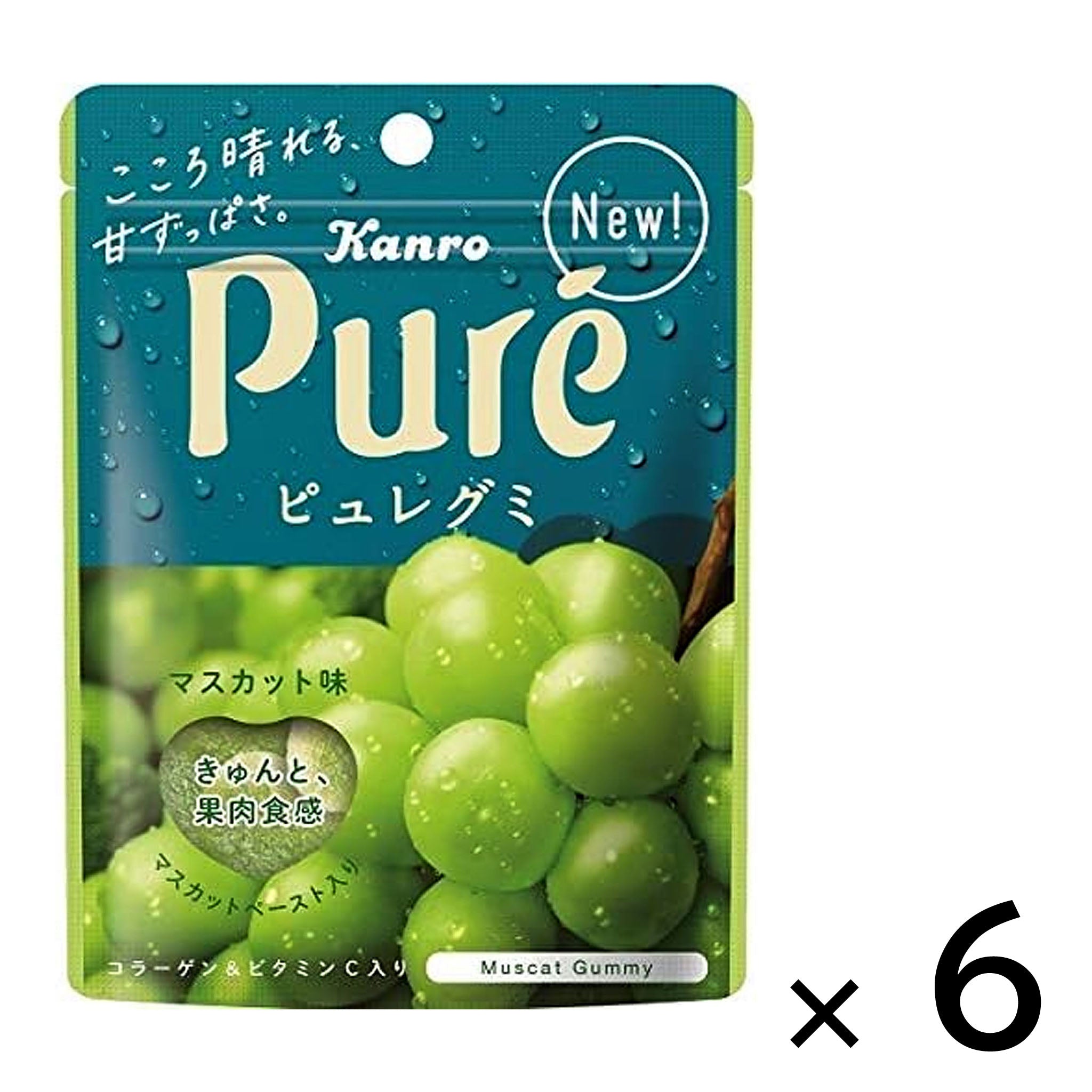 Kanro Pure Gummy Muscat (6-pack)